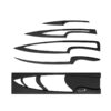 4 couteaux design noirs
