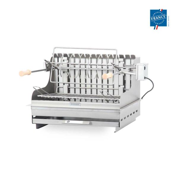 barbecue avec tournebroche électrique mendy 54*32 inox