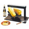 appareil à raclette TTM 2 demi-meules avec bouteille de vin et couteau à raclette