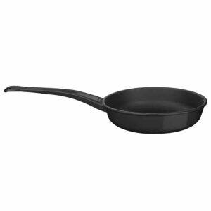 Poêle à frire noire Lava en fonte 24 cm de diamètre