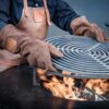Gants brasero en daim Ofyr en daim et cuir résistants à la chaleur saisie de la grille de cuisson