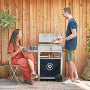 La Plancha Inox électrique sur desserte Le Marquier