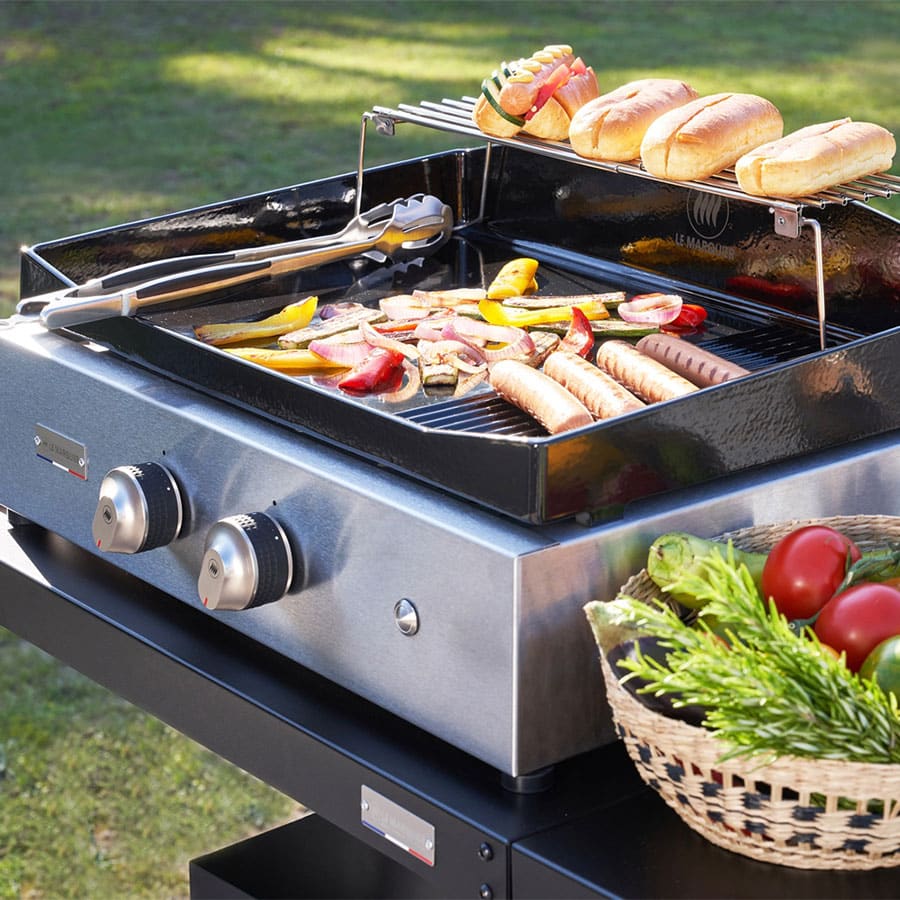 Plancha électrique Avec Friteuse Intégrée – Combiné Inox 4400W – Professionnel Pour Restaurant Ou Usage Intensif