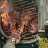 cuisson de bœuf au kamado
