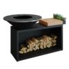 Brasero plancha Island Black 100 Bois de Teck Ofyr