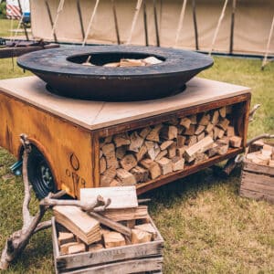 stockage de bois Brasero sur remorque Trailer Ofyr