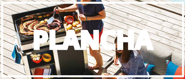 image solde sur les planchas et appareils de cuisson extérieur.