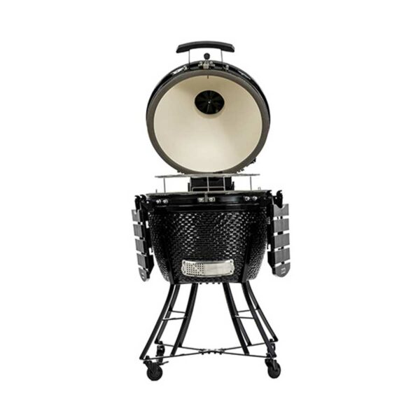 Barbecue kamado céramique K24 ∅52 cm noir Pit Boss ouvert