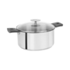 faitout en inox avec poignees amovibles