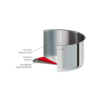 faitout en inox avec poignees amovibles