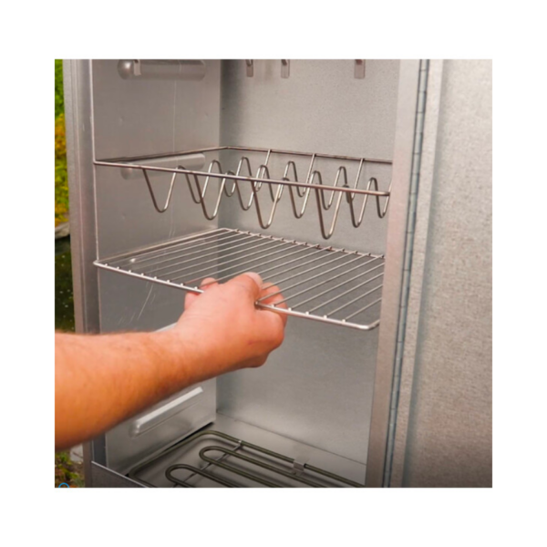 grille en inox pour fumoirs peetz en situation