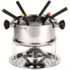 Beka Cortina Service à Fondue 11 Pièces Inox - Caquelon Induction, Couvercle Et Fourchettes, Design Élégant