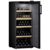 cave a vin liebherr 166 bouteilles remplie de cote porte ouverte