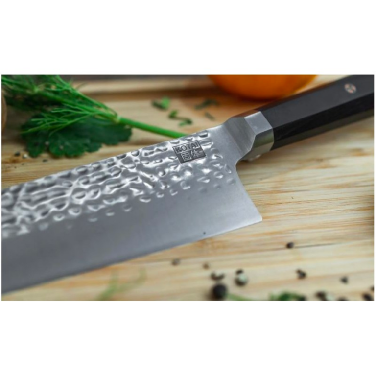 Couteau De Chef Japonais Kiritsuke KOTAI Noir Acier 440c - Neuf