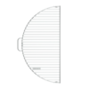 demi grille acier bonfeu 80cm