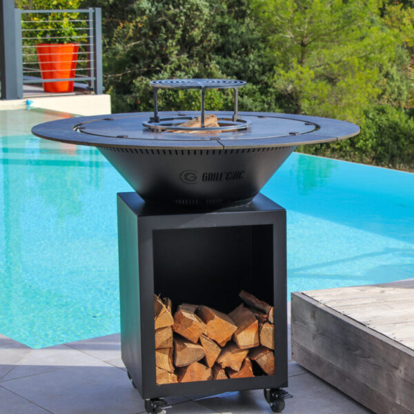 Brasero grill'chic 83cm noir double cuve