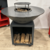 brasero barbecue grill'chic 83cm gris double cuve