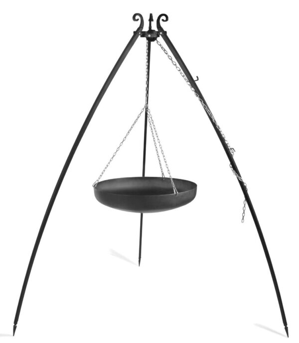 Wok Trépied 200 cm avec manivelle en acier 60 cm Cookking