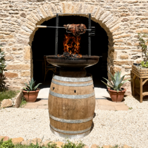 Recette de gigot d'agneau à la broche | Le Repaire du Chef recette de cuisine brasero barbecue bonfeu