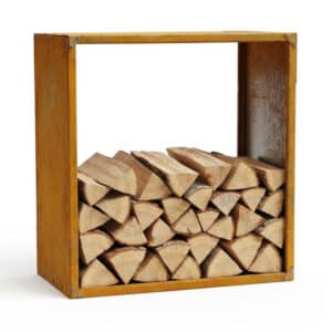 Range-bûches Dokka en acier corten HEAT Outdoor Living